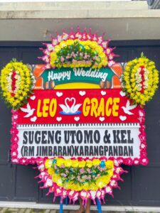 bunga papan pernikahan type a