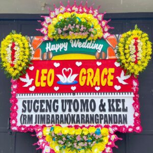 bunga papan pernikahan type a