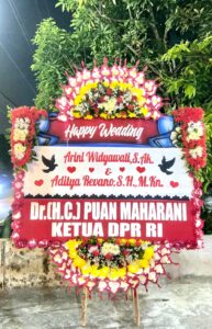 bunga papan pernikahan type a