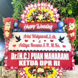 bunga papan pernikahan type a