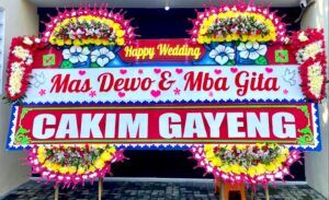 bunga papan pernikahan type a