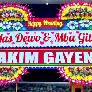 bunga papan pernikahan type a