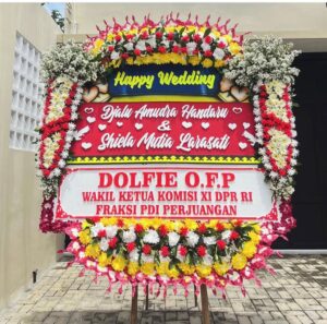 bunga papan pernikahan type a