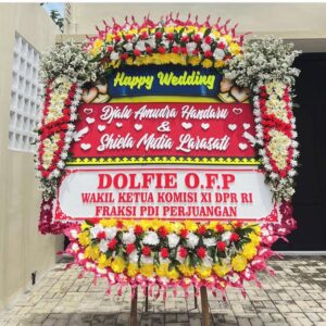 bunga papan pernikahan type a