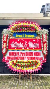 bunga papan pernikahan type a