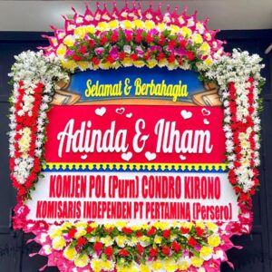 bunga papan pernikahan type a