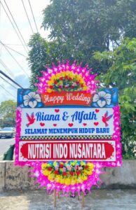 bunga papan pernikahan type a