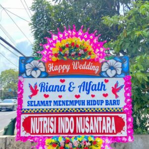 bunga papan pernikahan type a